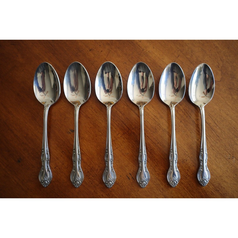 Hanford Forge 6x Soup Dinner Table Spoon Oval CHARLESTON CLASSIC Stainless 7.2" - Picture 2 of 8